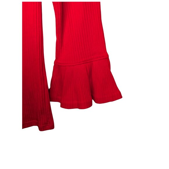 J.Crew Red Ribbed Knit Bell Sleeve Top Women's XS Long Sleeve NWT New with Tags - Picture 11 of 11